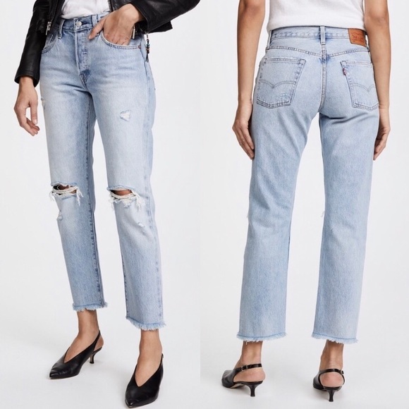 Levi's Denim - New [ Levi’s ] 501 straight crop selvedge jeans